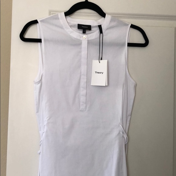 Brand new Theory Cahiway white sleeveless top - Picture 3 of 5